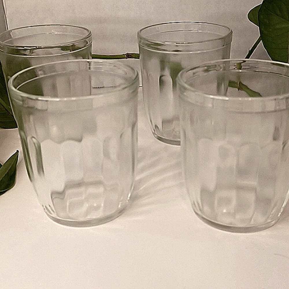 Hazel Atlas Juice Glasses Set of Six Vintage MCM